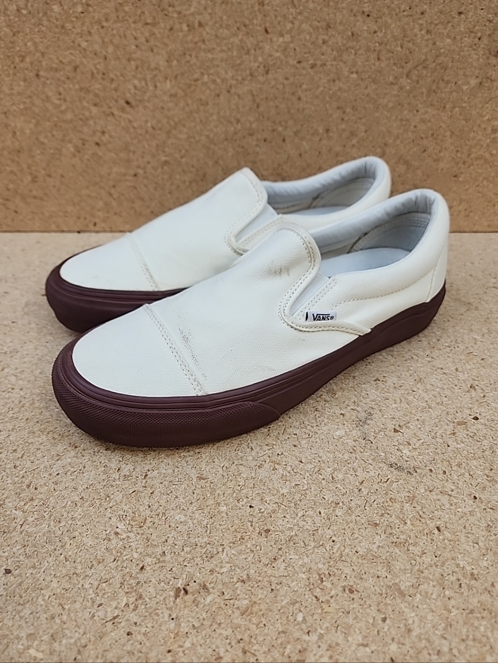 VANS Vault Pilgrim Surf + Supply Slip On MARSHMALLOW / GUM US Mens Size 8.5
